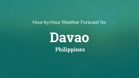 weather forecast tomorrow davao city